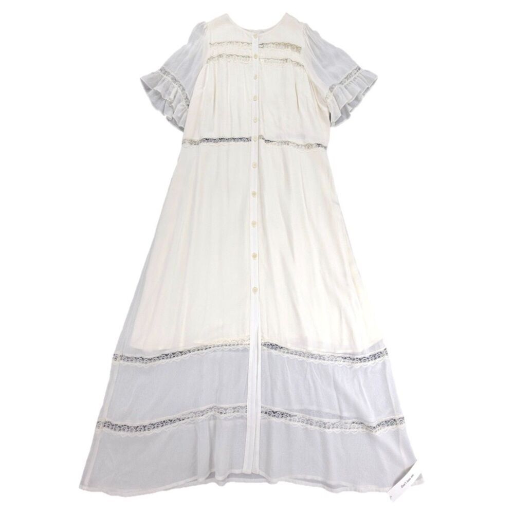 NWT Reformation Woodson Dress ES Midi Shirt Dress Ivory Old Money Plus Size 20